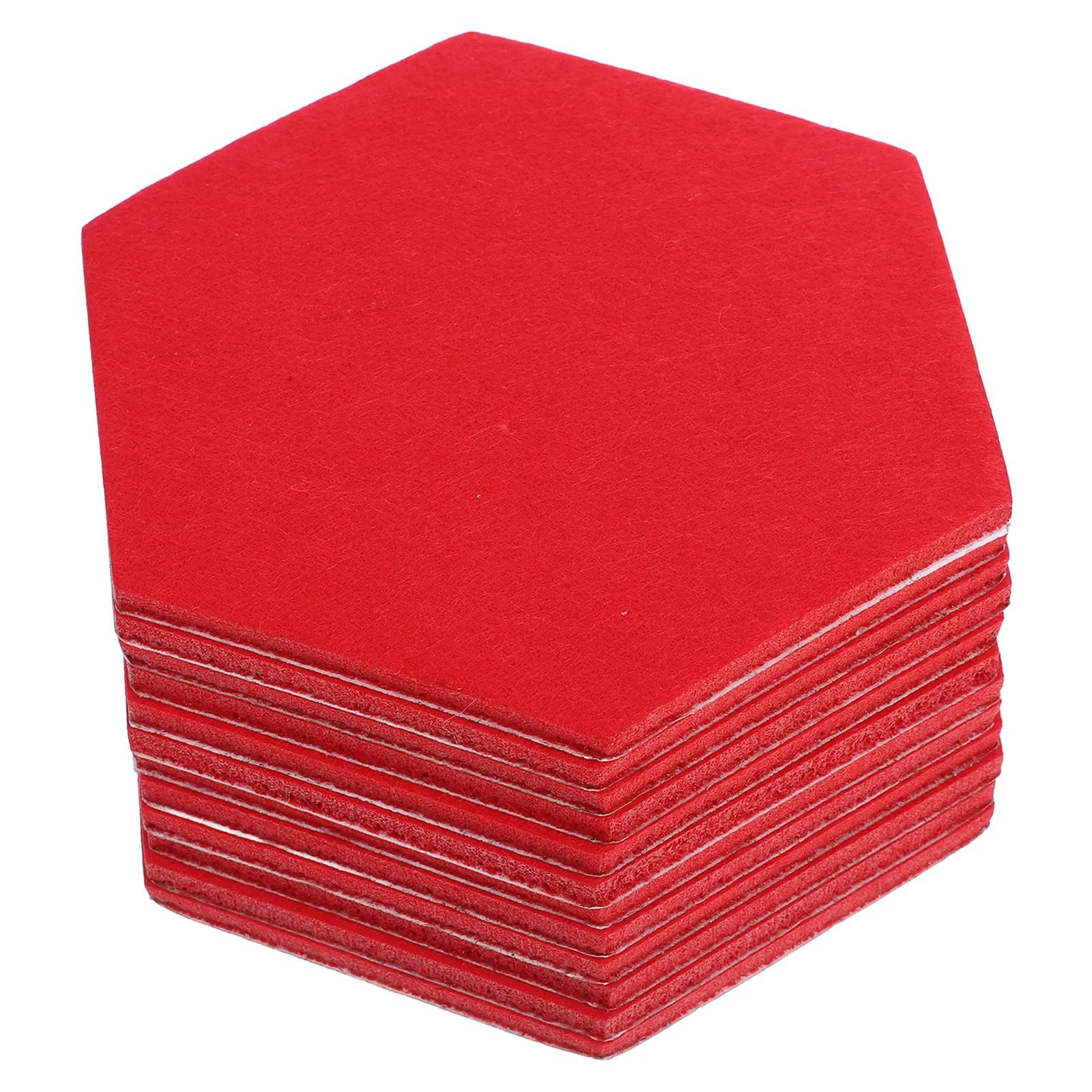 12Pcs Felt Wall Pin Boards Hexagon Acoustic Panels Self Adhesive Decorative Tiles for Home Office Interior Sound Absorbing Wall