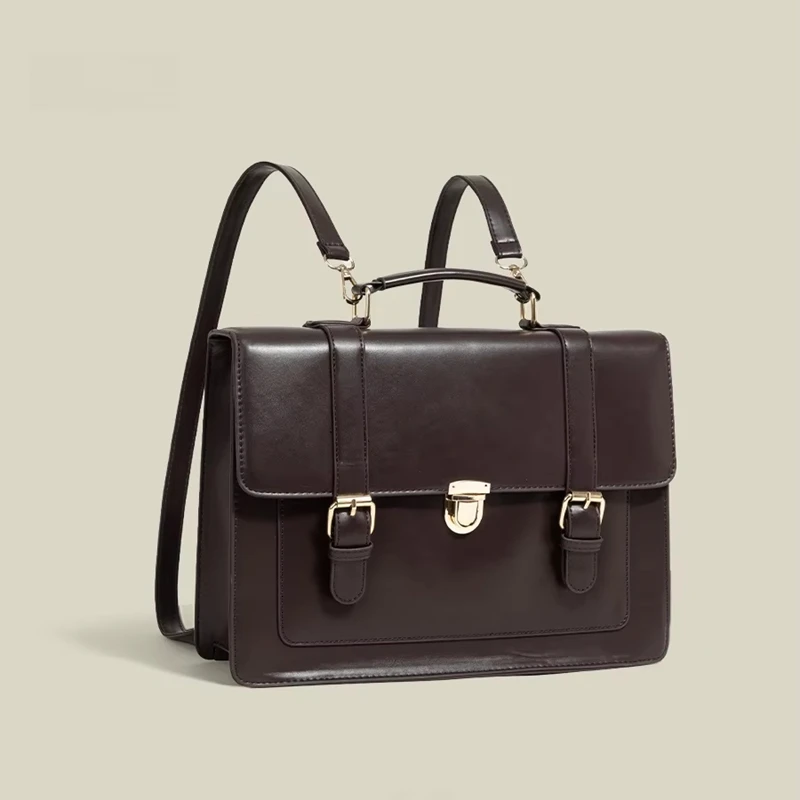 ﻿   Japanische Studenten Handtasche Schultasche Retro PU Rucksack JK Uniform Taschen Umhängetasche Große Kapazität Messenger Bag Cambridge Tasche