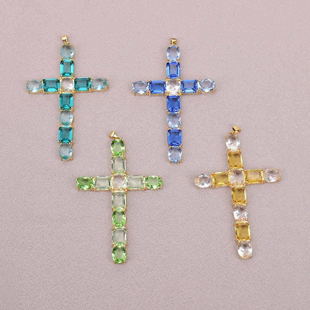 APDGG 4 Pcs Multi 4 Color Crystal Charms Pendant