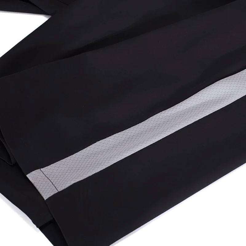 Summer Adult Casual Sports Shorts with Side Panels Tat Elastic Running Shorts Workout Outside Hiking Black Sportswear Shorts
