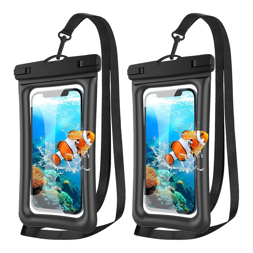 2 Stück Wasserdichte Handyhülle IPX8 Schwimmfähige Trockentasche 1 Stück Wasserdichte Handyhülle für Strand Kompatibel mit Handys unter 7,2 Zoll