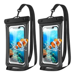 2PCS Waterproof Phone Pouch IPX8 Floating Dry Bag 1PCS Waterproof Phone Case for Beach compatible with under 7.2 inches phones