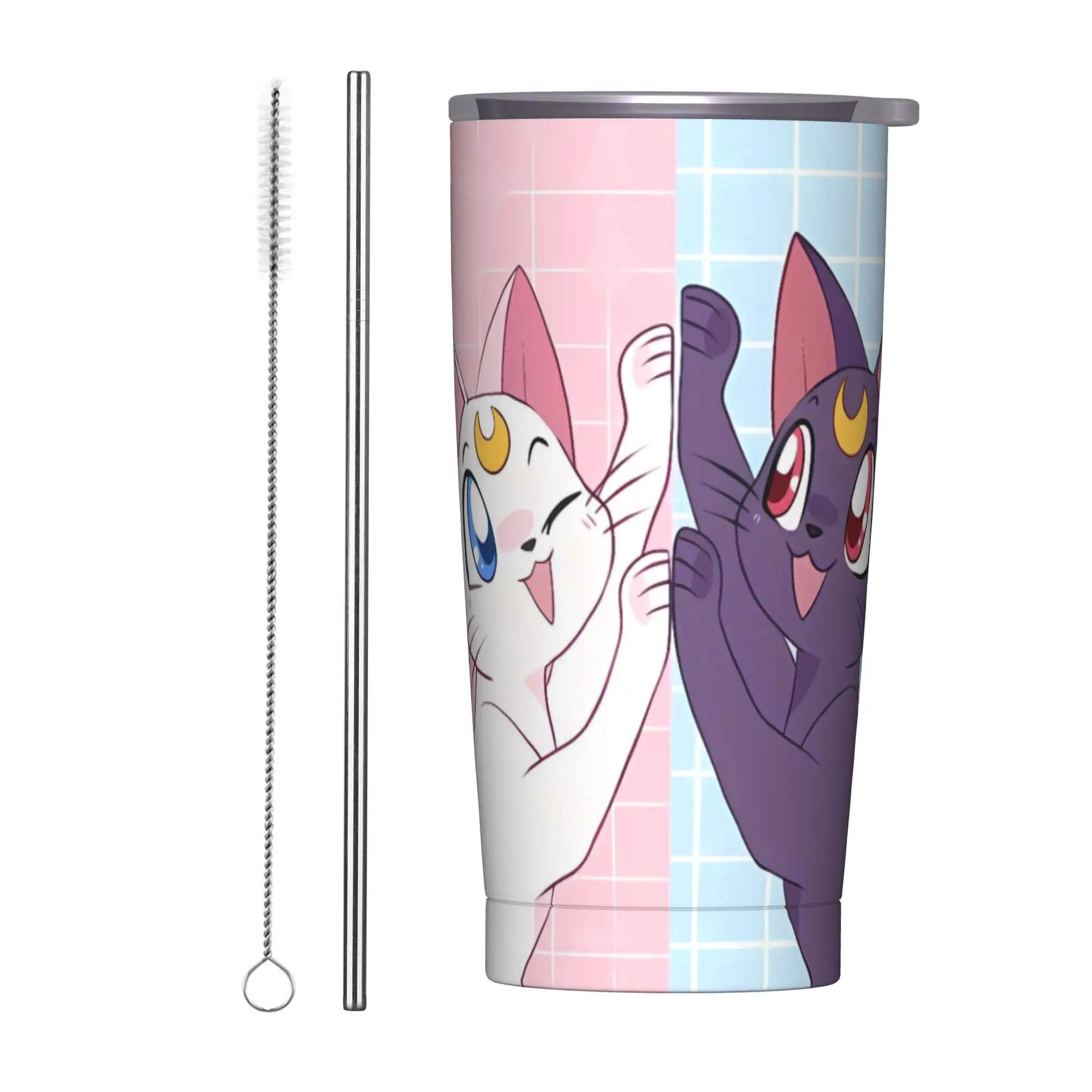 

Sailor Moon Tumbler Cold Drink Water Bottle Portable Stainless Steel Thermal Cups Custom Beach Car Mugs