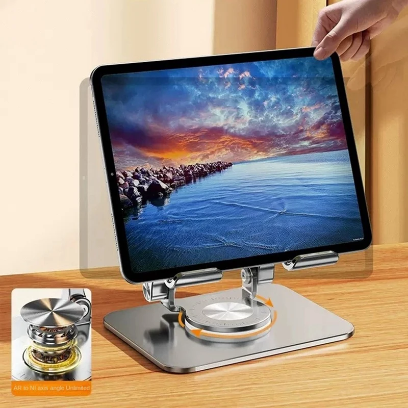 360° Rotation Tablet Holder Stand Height Adjustable Folding Mini Desk Stand