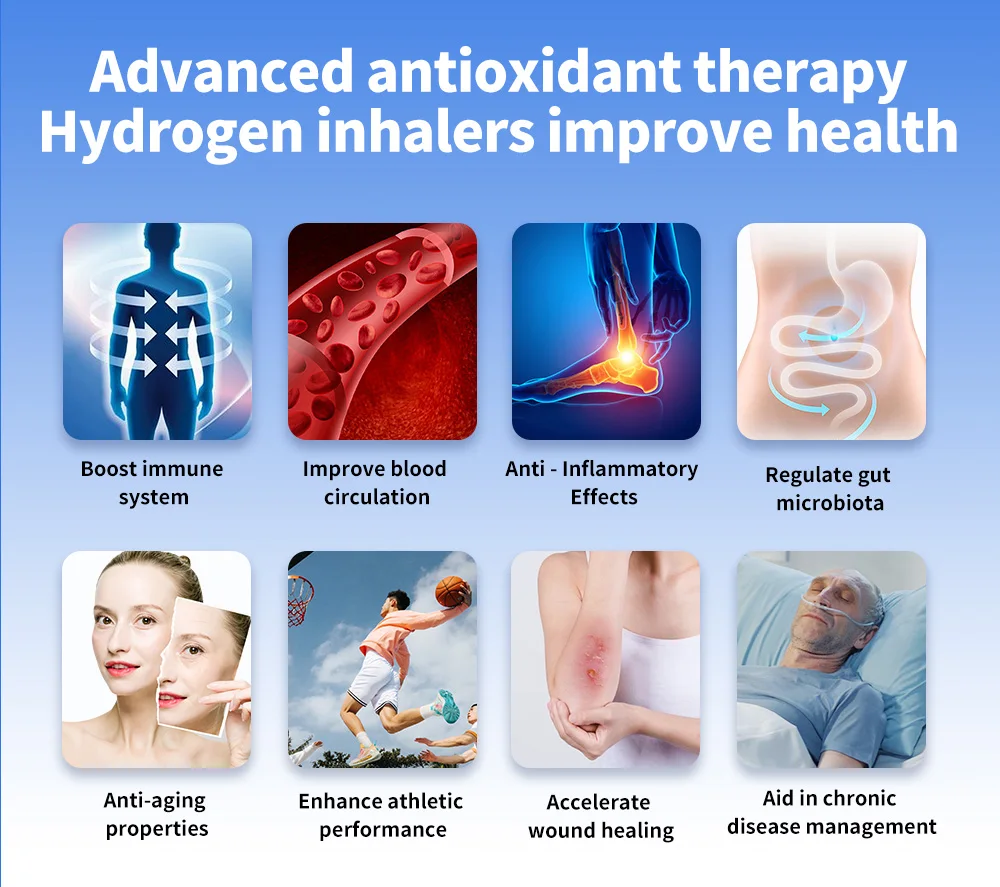 1500ml/min Wasserstoff-Inhalationsgerät HHO-Generator SPE PEM Molekularer OxyHydrogen-Generator Hochreiner H2-Inhalator für Heimgesundheit – Detail 4
