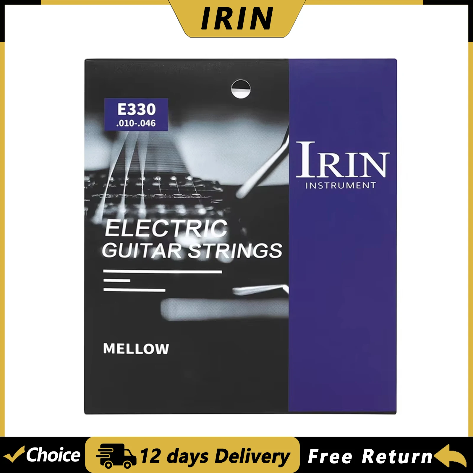 IRIN E330 Electric Guitar Strings High Carbon Steel Core Nickel Alloy PVD Coating 6 Strings Guitar Parts & Accessories