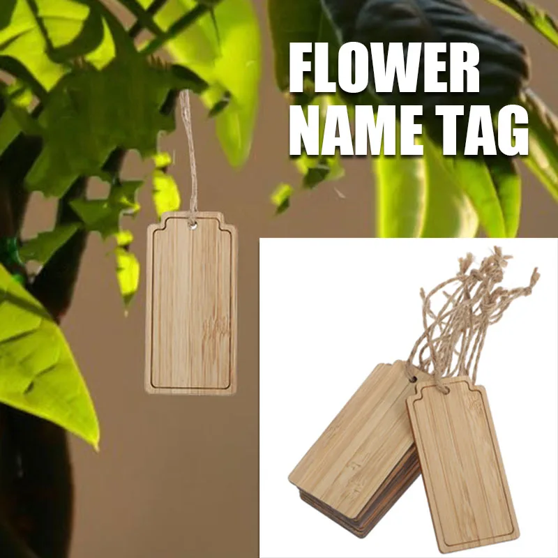 

10pcs Wooden Garden Labels Outdoor Plants Marker Reusable Tags with String Greenhouse Markers for Pots Trees Vegetables Flowers