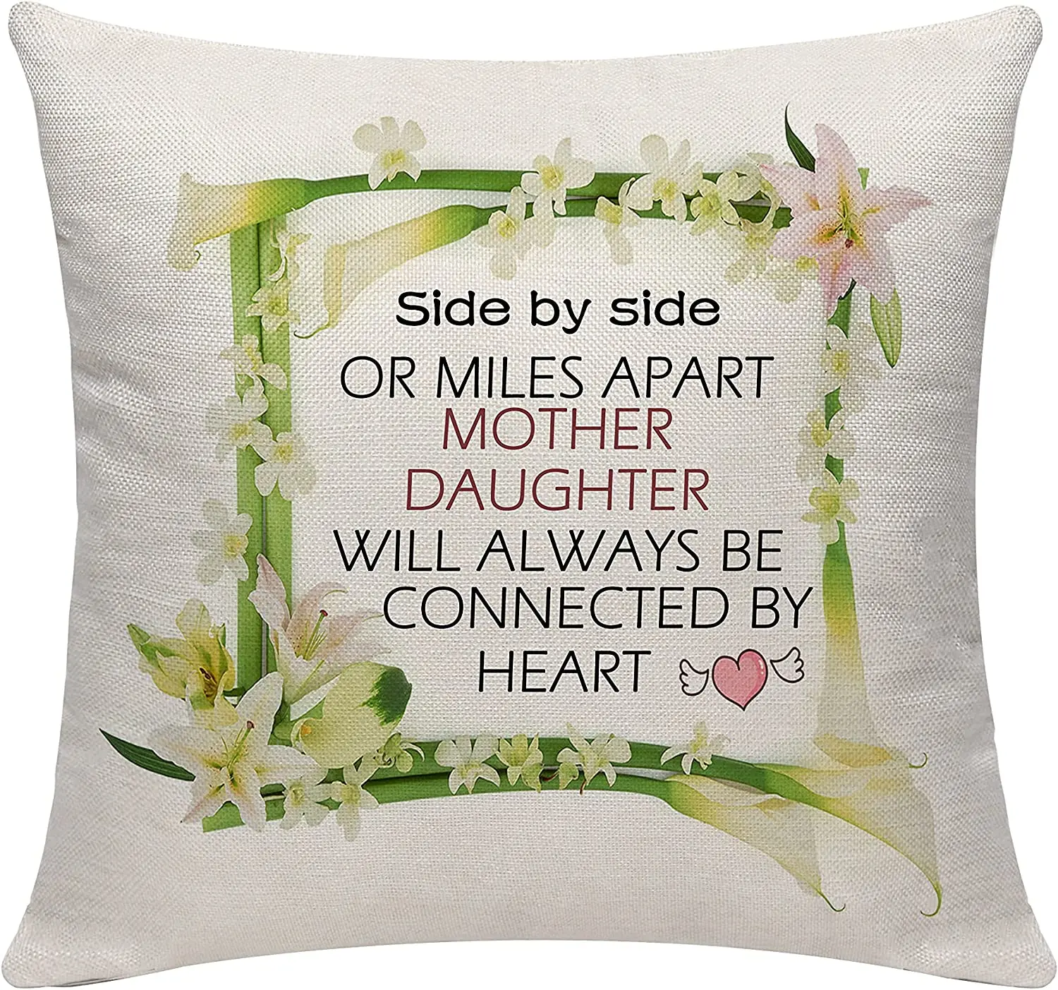 Women Mum Pillow Cover Mother Pillowcase Mom Gifts from Daughter Mother's Day Birthday Christmas The Love Between Mother