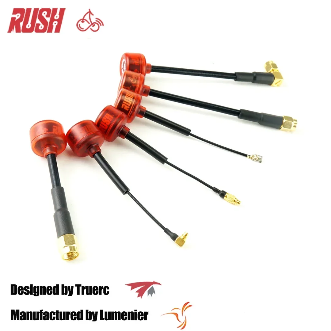 Antena Rush Cherry FPV 5.8G LHCP RHCP SMA MMCX UFL dalekiego zasięgu do wyścigów, adapter złącza do drona wyścigowego RC FPV