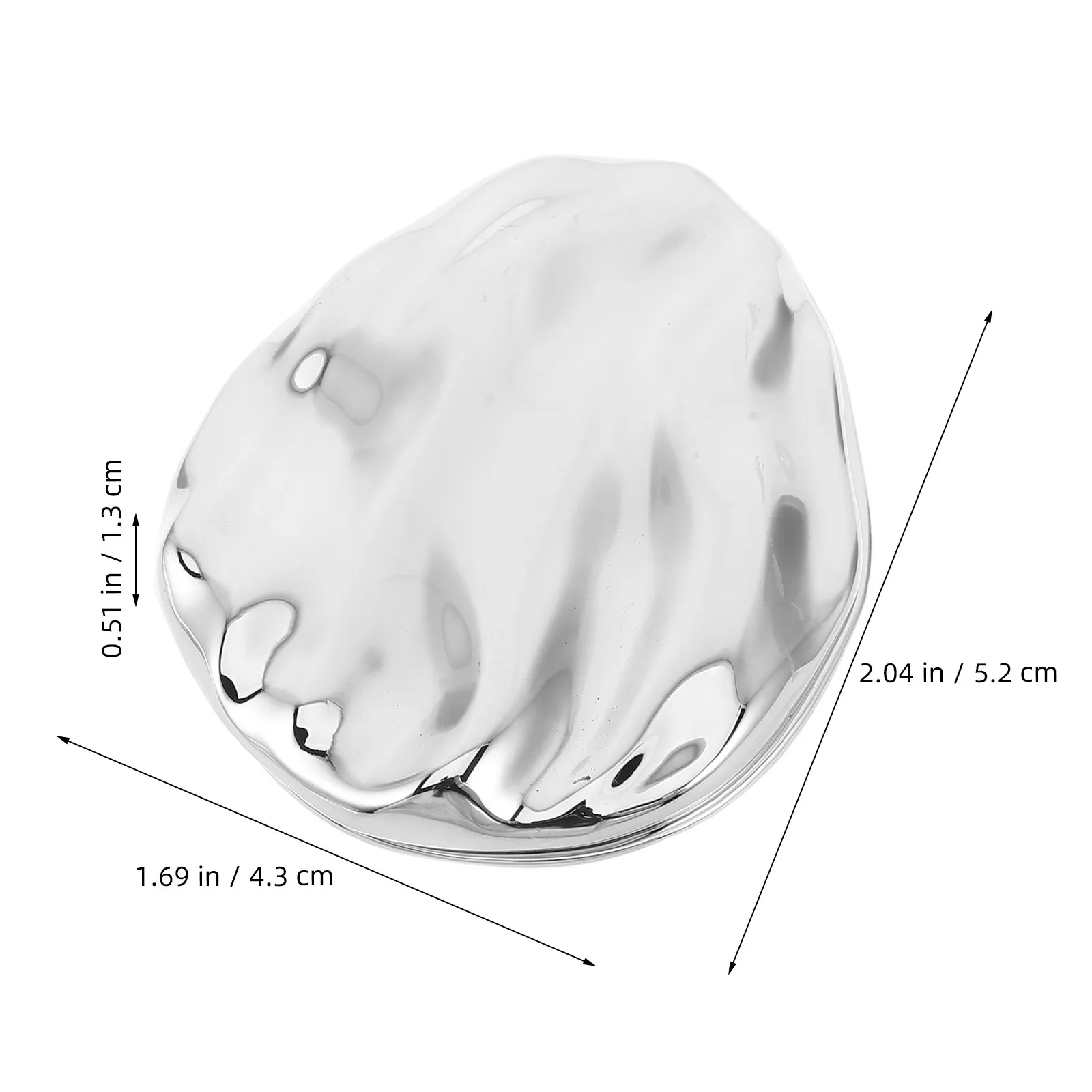 Solid Perfume Container Refillable 3G Seashell Texture Balm Case Sliding Lid Portable Pocket Metal Shell Box Travel Fragrance