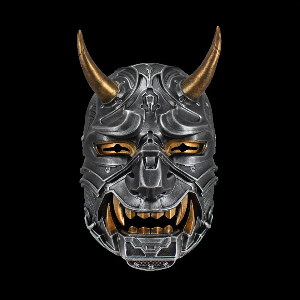

Halloween Neon Warrior Ghost Face Technology Sense Prajna Cosplay Prop Performance Party Mask