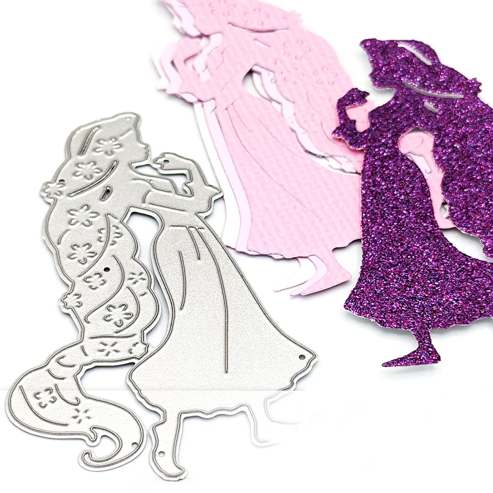 Princess Rapunzel Cutting Dies Disney Papercrafts Diecut for DIY Scrapbooking Decorative Paper Card Crafts Making New 2023 Mold