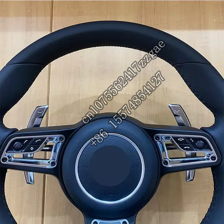 SJC Customized Steering Wheel For Porsche 970 911 958 Panamera Cayman Boxster Carbon Fiber LED Steering Wheel Plug And Play