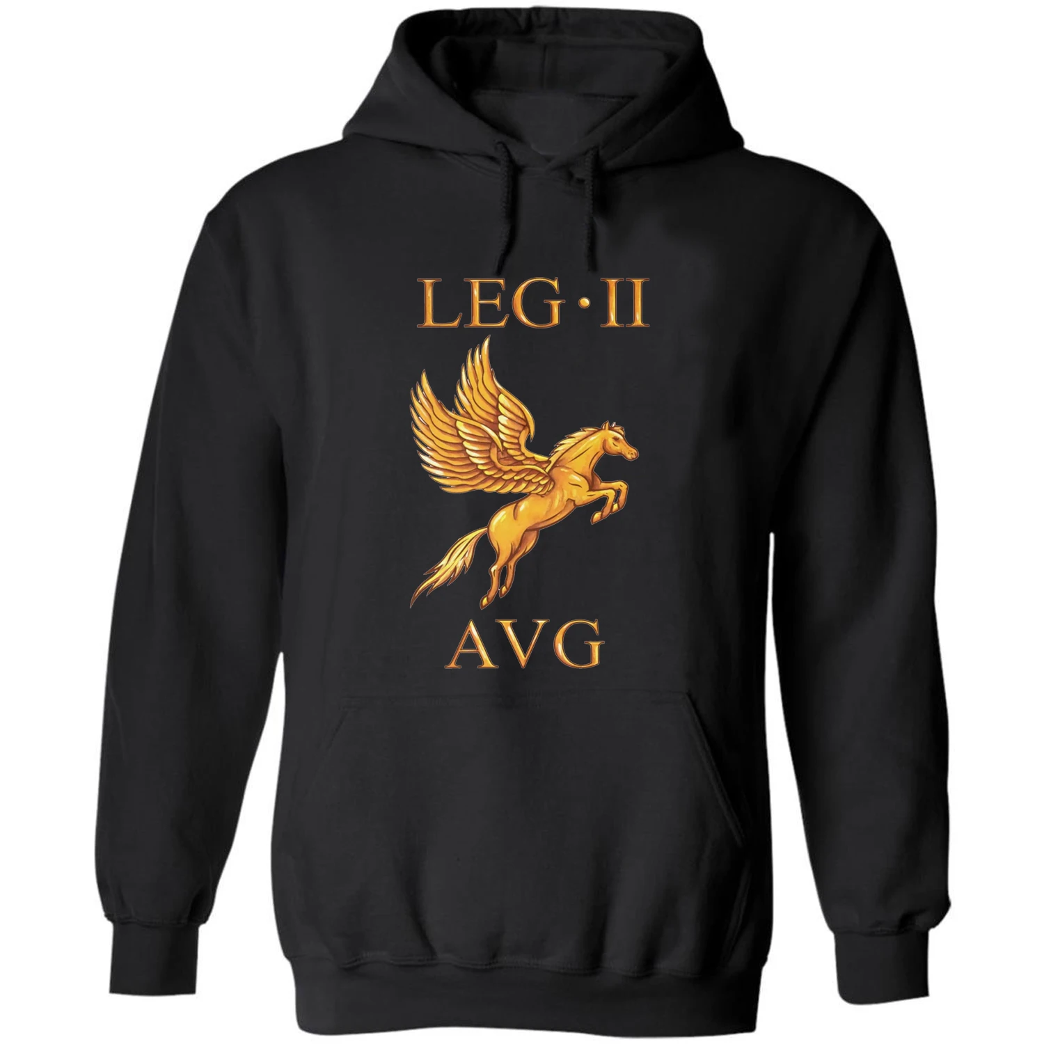 2nd Roman Legion II Augusta Pegasus Symbol Pullover Hoodie 100% Cotton Comfortable Casual Mens Sweatshirts Fashion Streetwear