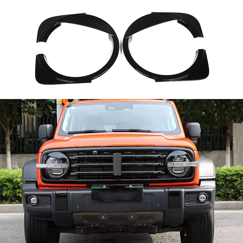 

Fit for Tank 300 Headlight Bright Ring Modification Lampshade Front Grille Eyebrow Frame Carbon Fiber Exterior Decoration