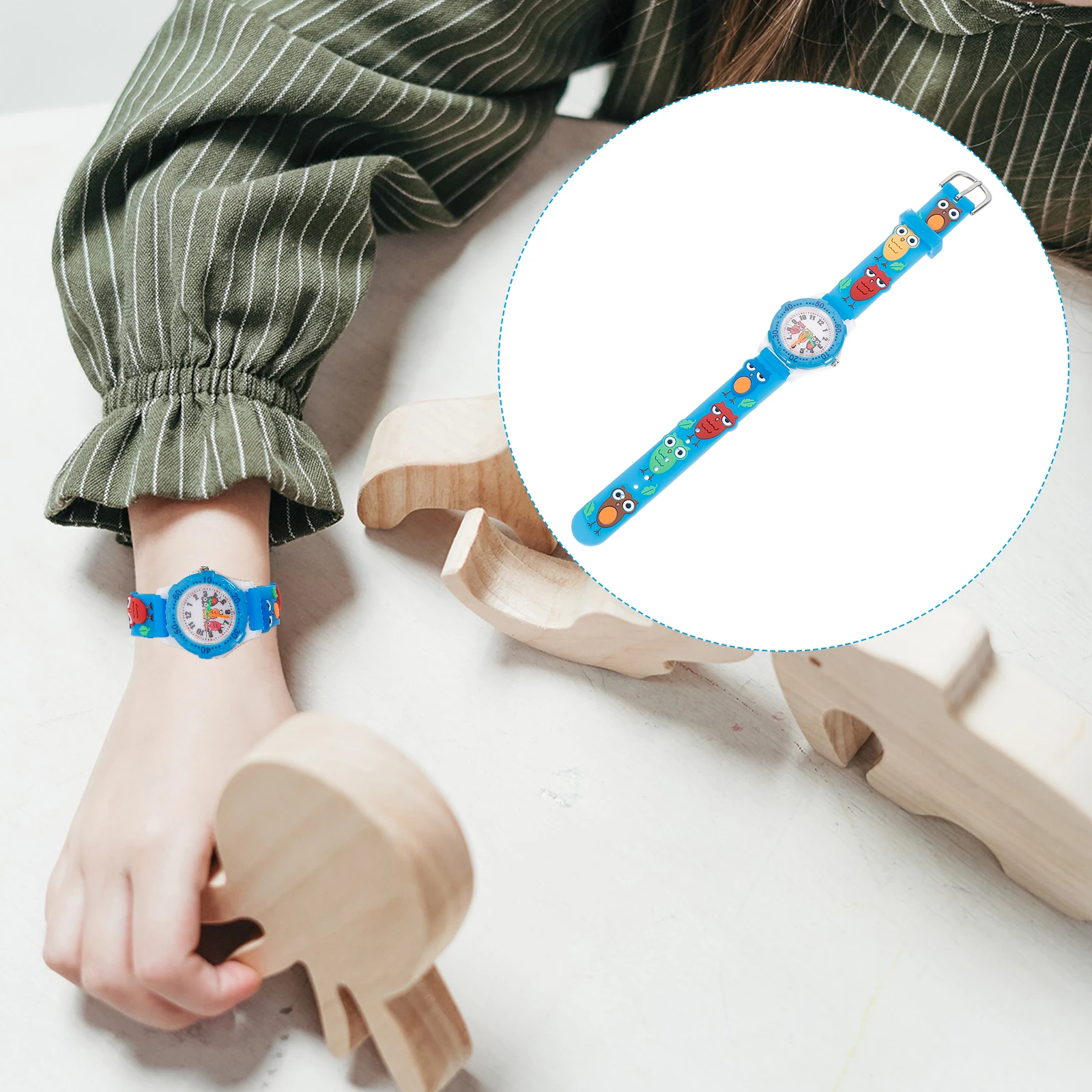 

Детские часы с героями мультфильмов, ремешок с совой, пластиковое зеркало, детские студенческие наручные часы, точный механизм, четкое время, подарки для чтения
