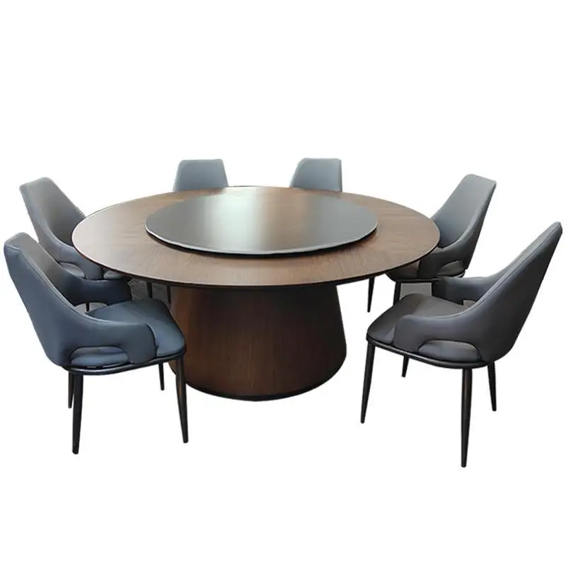 The hotel has a 2.3-meter slate electric dining table a large round table a turntable in the middle