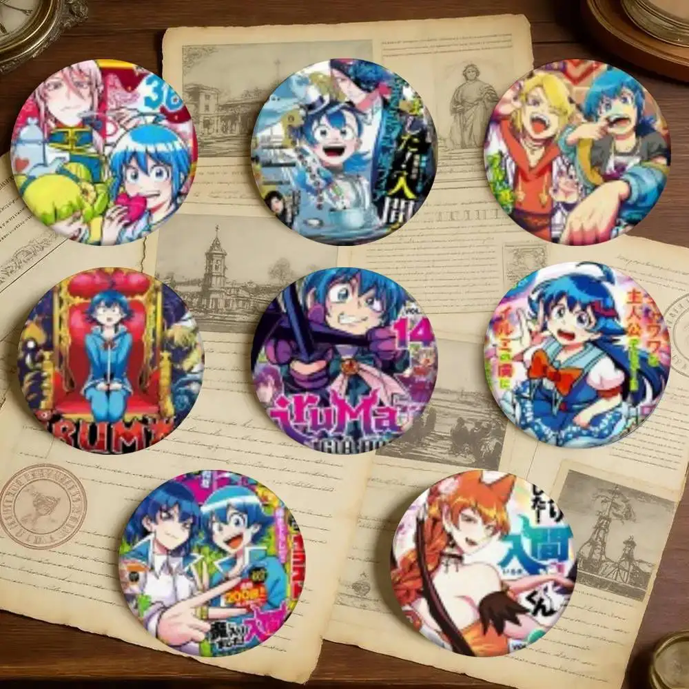 Anime Welcome To Demon School! Iruma-kun Badges 25 32 44 58 75 Mm Round Cosplay Pin Bag Decor Friends Gifts Brooch Souvenir