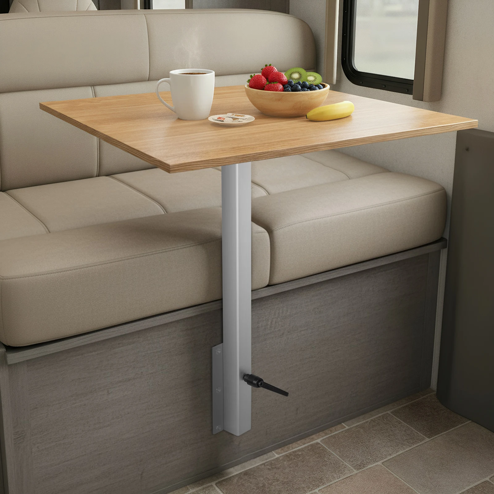 

Aluminum Alloy Removable RV Table Leg 360 Degree Rotation Height Adjustable RV Table Leg Bracket for Caravan Motorhome Yachts