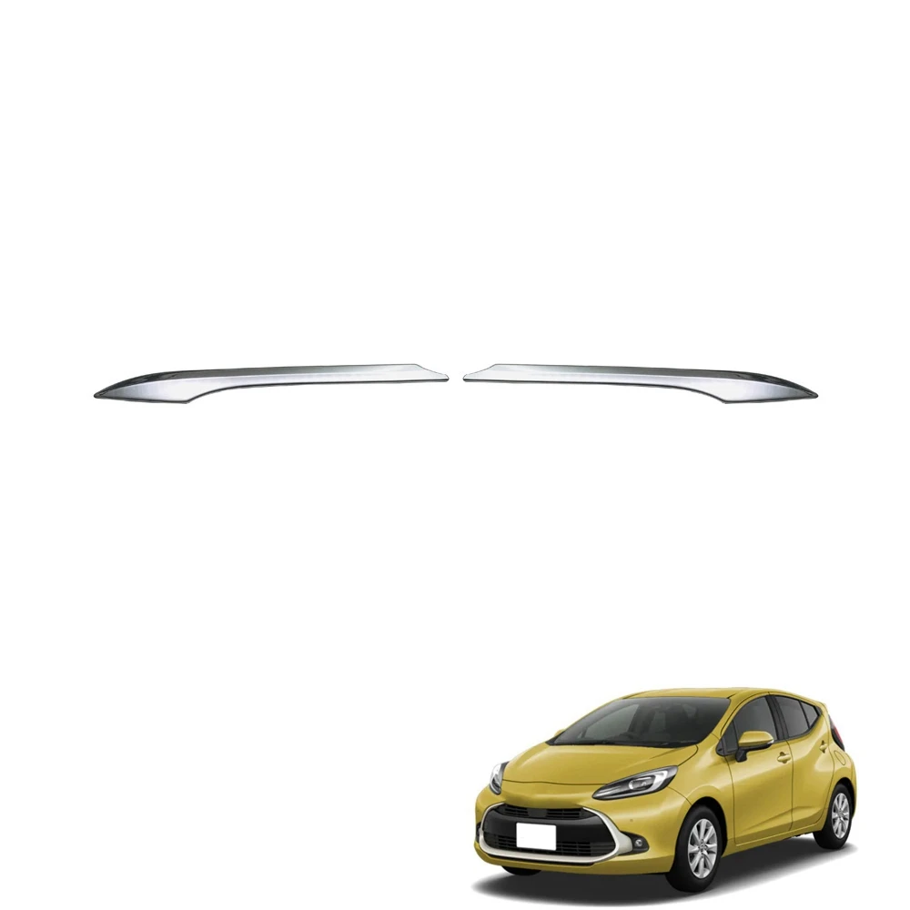 For Toyota AQUA 2021 2022 Exterior ABS Chrome Rear Door Trunk Strip Tailgate Edge Moulding Trims Cover