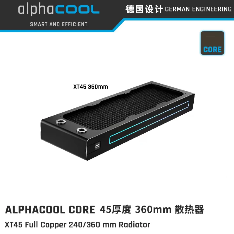 

Alphacool Core 5V aRGB, полностью медный радиатор XT45 360 мм, водяное охлаждение, тройной 120 мм, радиатор для корпуса компьютера