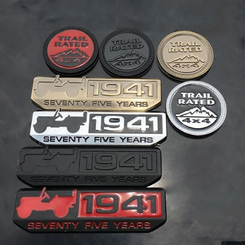 3D Metal 4X4 Trail Rated Emblem Logo Badge Car Stickers For Jeep Wrangler Patriot Grand Cherokee Car Styling Auto Accessories