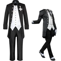 Ghost Cosplay Costume Anime Papa Emeritus Cosplay Costume Black uniform Suit Halloween Party Roleplay clothing for MEN Women