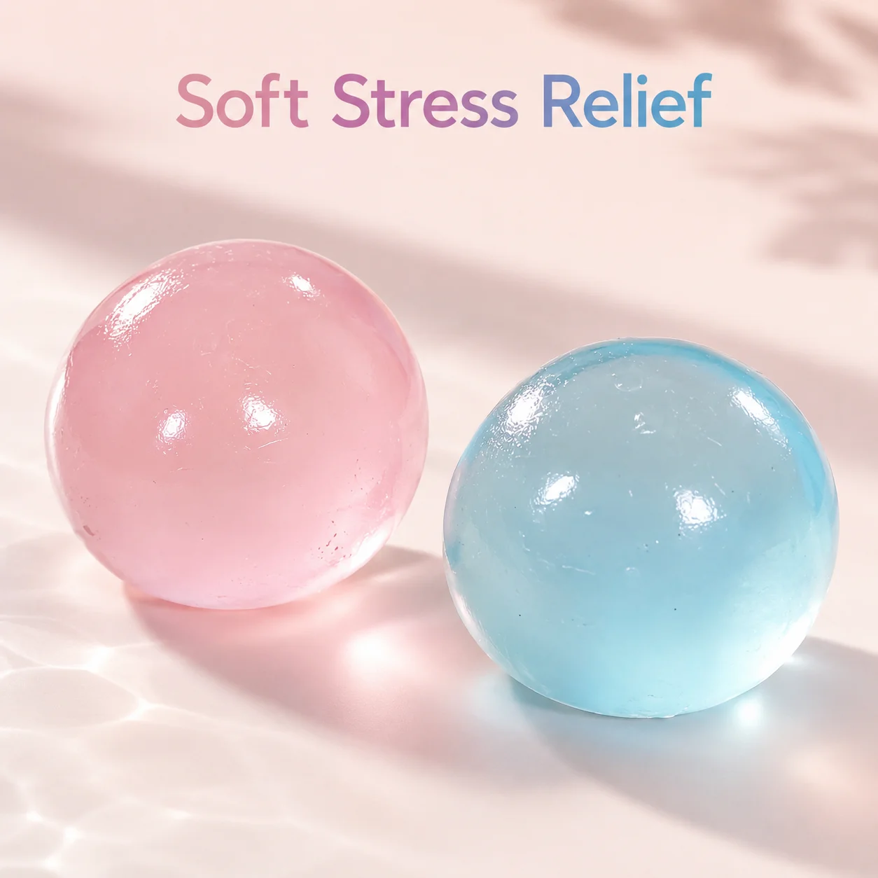 5cm Blue Coconut Oil Squishy Ball Handmade Maltose Slow Rebound Squeeze Fidget Sensory Stress Relief Desktop Toy Novelty Gift