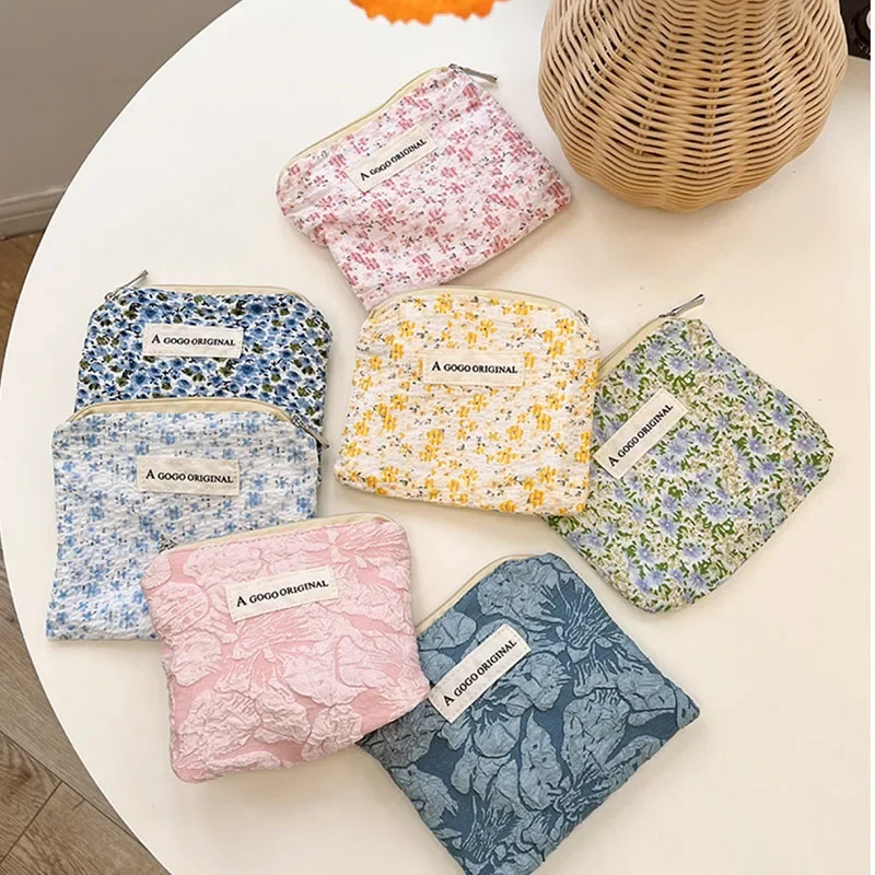 Fashion Flower Printing Coin Purses Girl Zipper Cute Money Card Wallet Ladies Clutch Change Purse Female Mini Money Bag Purse