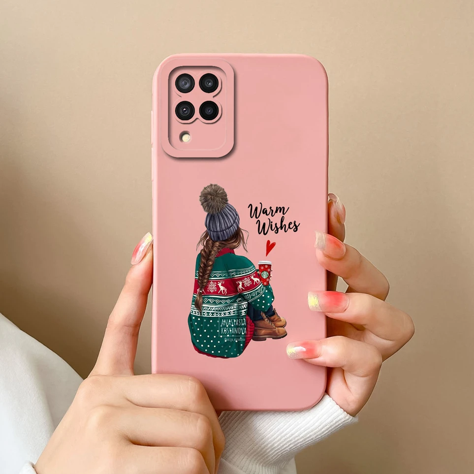 For Samsung Galaxy M12 A12 F12 A125 Case Bright Flowers Soft Silicone Cover Shockproof Coque For M 12 A 12 F12 A125 Shell Funda