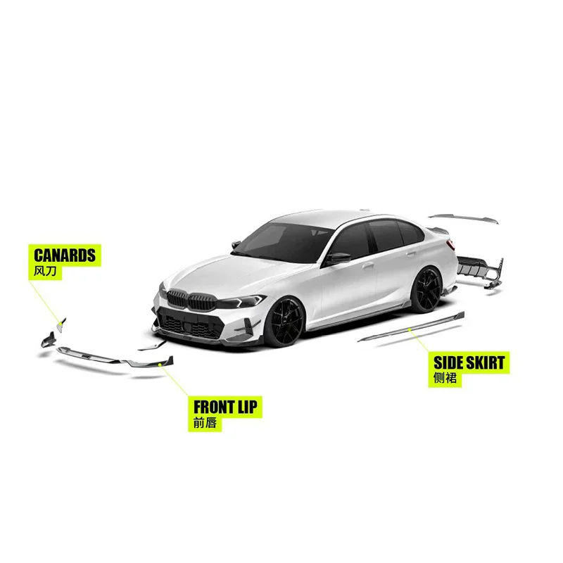 

Body Kit for BMW 3 Series 320li 325li 330li 320i 325i modified Front lip Rear lip Side skirt Tail wing Car Accessories