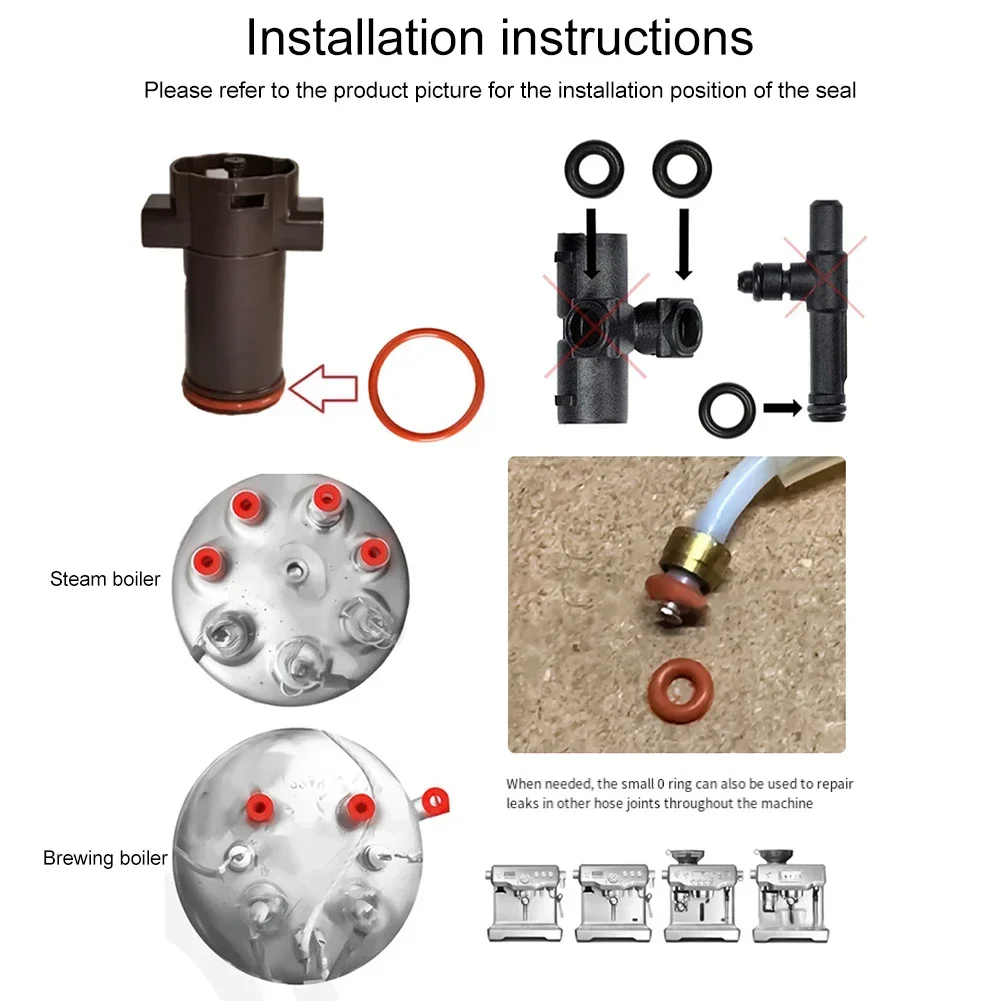 Sealing Element O-Ring Replacement Parts Black (small) Red (small) - Coffee Machine For Jura C-D-E-F-S-X-ENA-GIG