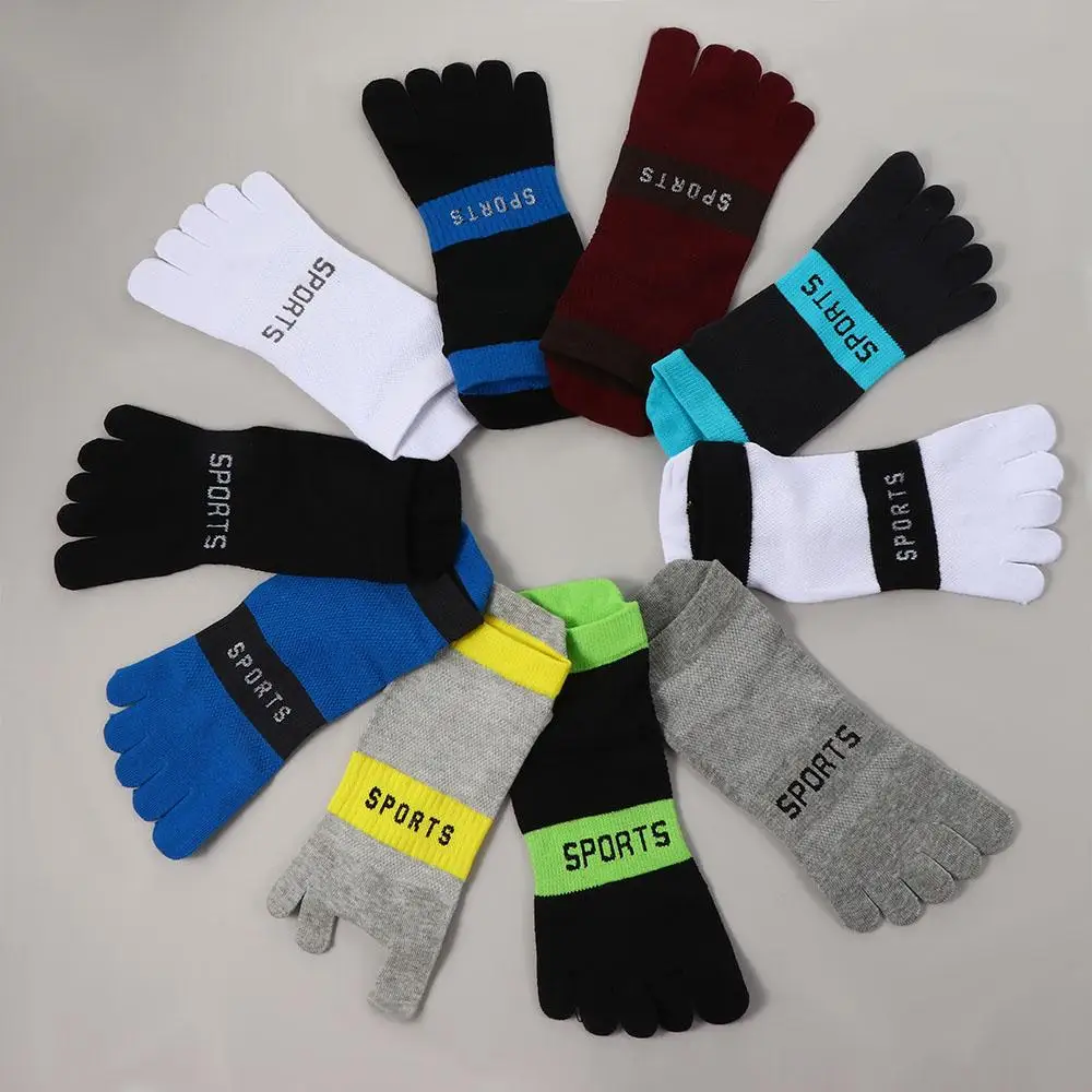 Men Breathable Hosiery Bike Bicycle Hiking Anti-slip Five Toe Socks Five Finger Socks Sports Socks Mesh Socks