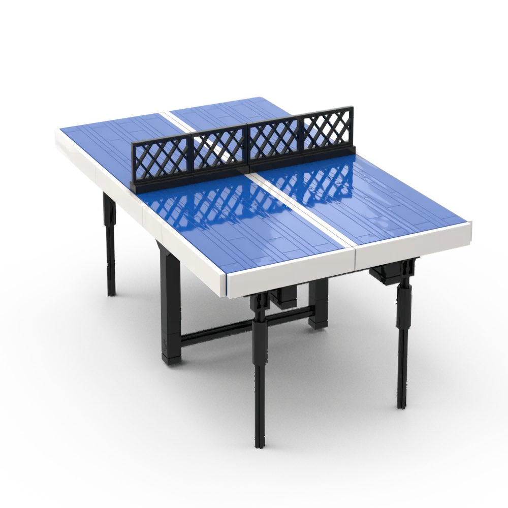 Décennie s de construction de table de ping-pong modulaires MOC personnalisés, briques technologiques, assemblage, jouet cadeau, 183 pièces