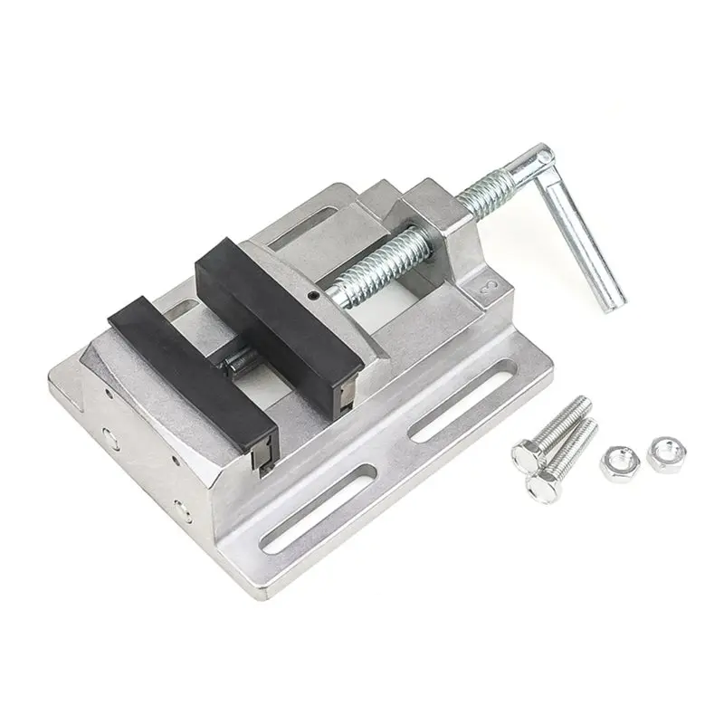 [newa76k-】-3-inch-parallel-jaw-drill-press-vise-aluminum-worktable-adjustable-vice-tool-alloy-double-track-clamping-milling-mach