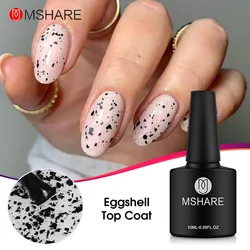 Mshare Eierschale Dec klack Nagellack Glitter Semi Permanent Lack Basis LED Hybrid Gel Matt Nail Art Maniküre einweichen