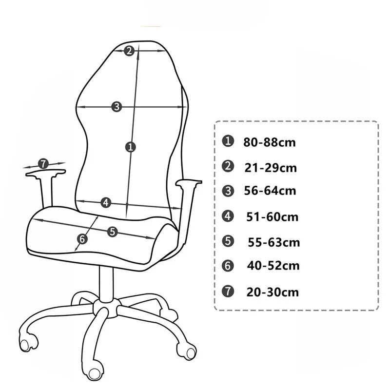 Tickened Velvet Chair Cover Esports Office Computer Game Chair Seat Case Stretchy Home Gaming Chair Cover With Armrest Cover