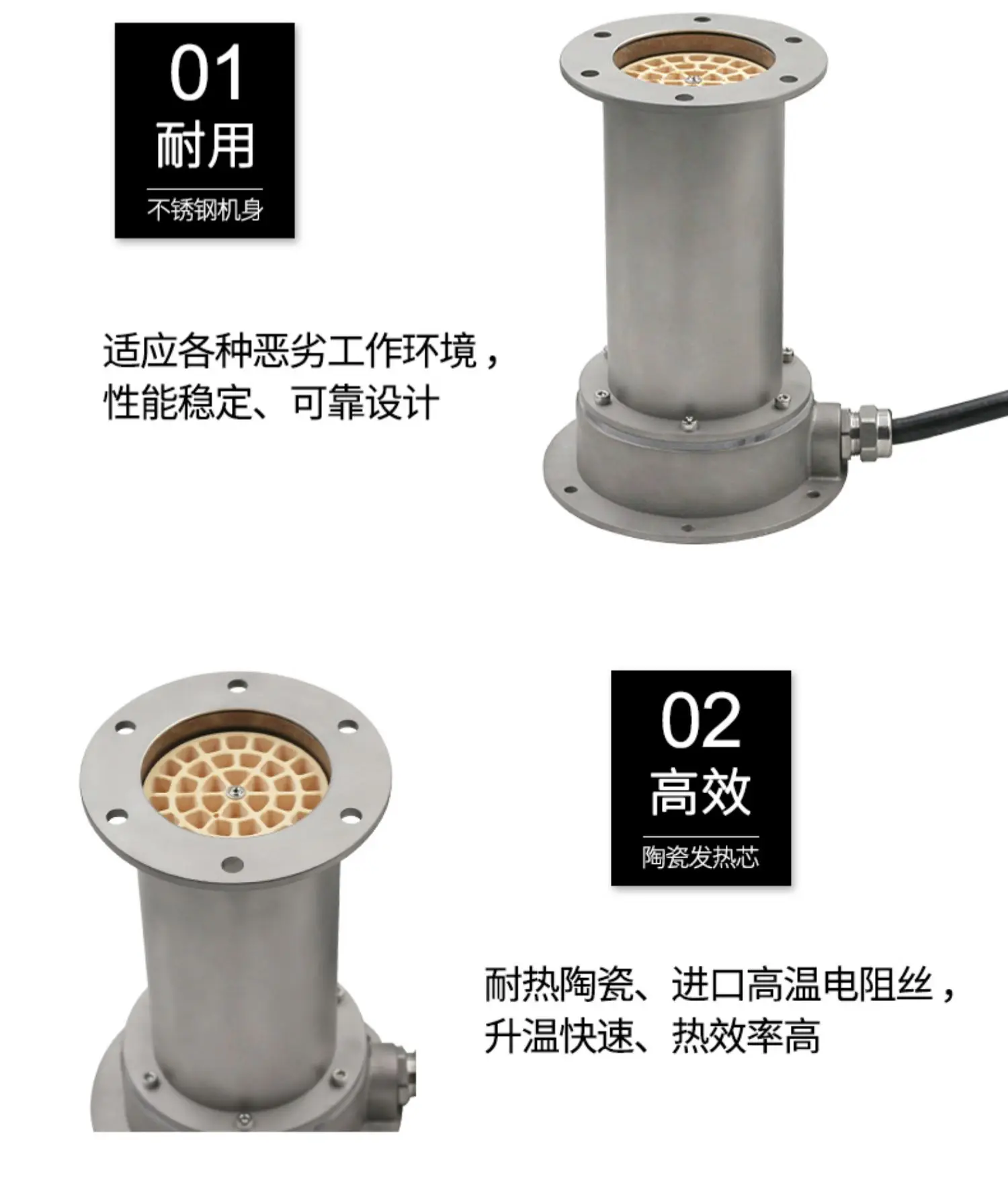 

Высокомощный туннельный нагреватель WR20000 для пищевой промышленности и производства напитков с двойным фланцем