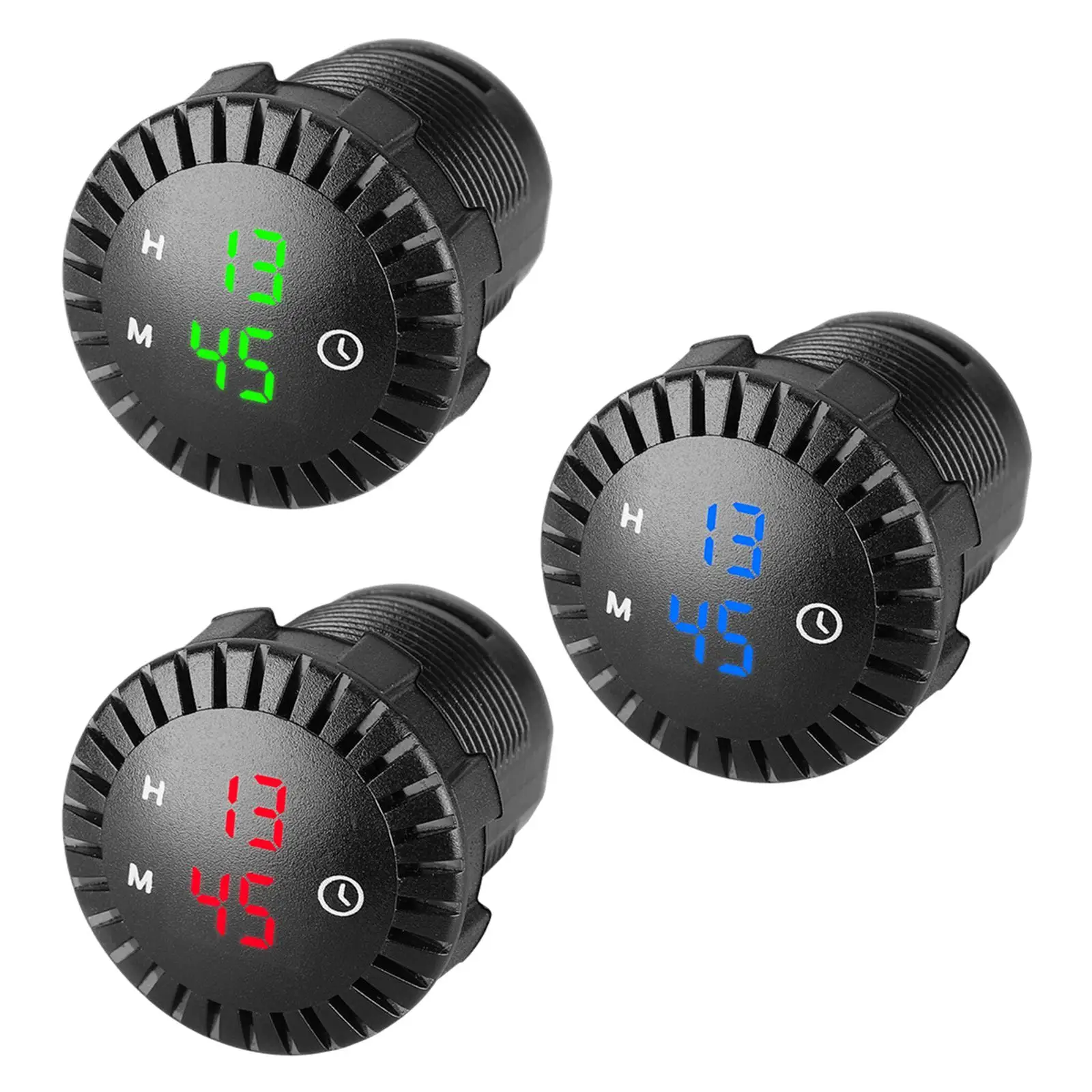 12V/24V Touch Digital Clock 24 Hours Waterproof Replacement Accessories High Performance Professional Fit for Motorcycle Truck