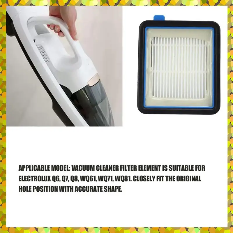 مرشحات فراغ لإلكترولوكس Q6 Q7 Q8 WQ61 WQ71 WQ81 ملحقات المكنسة الكهربائية الانبعاثات غرامة مرشح الغبار