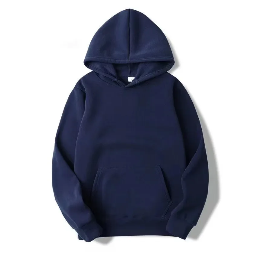 2024 Fashion High Street Men's Hoodie Casual Hoodie Pullover Men's Top Solid Color Hooded Outdoors Sweatshirt Men's S-4XL