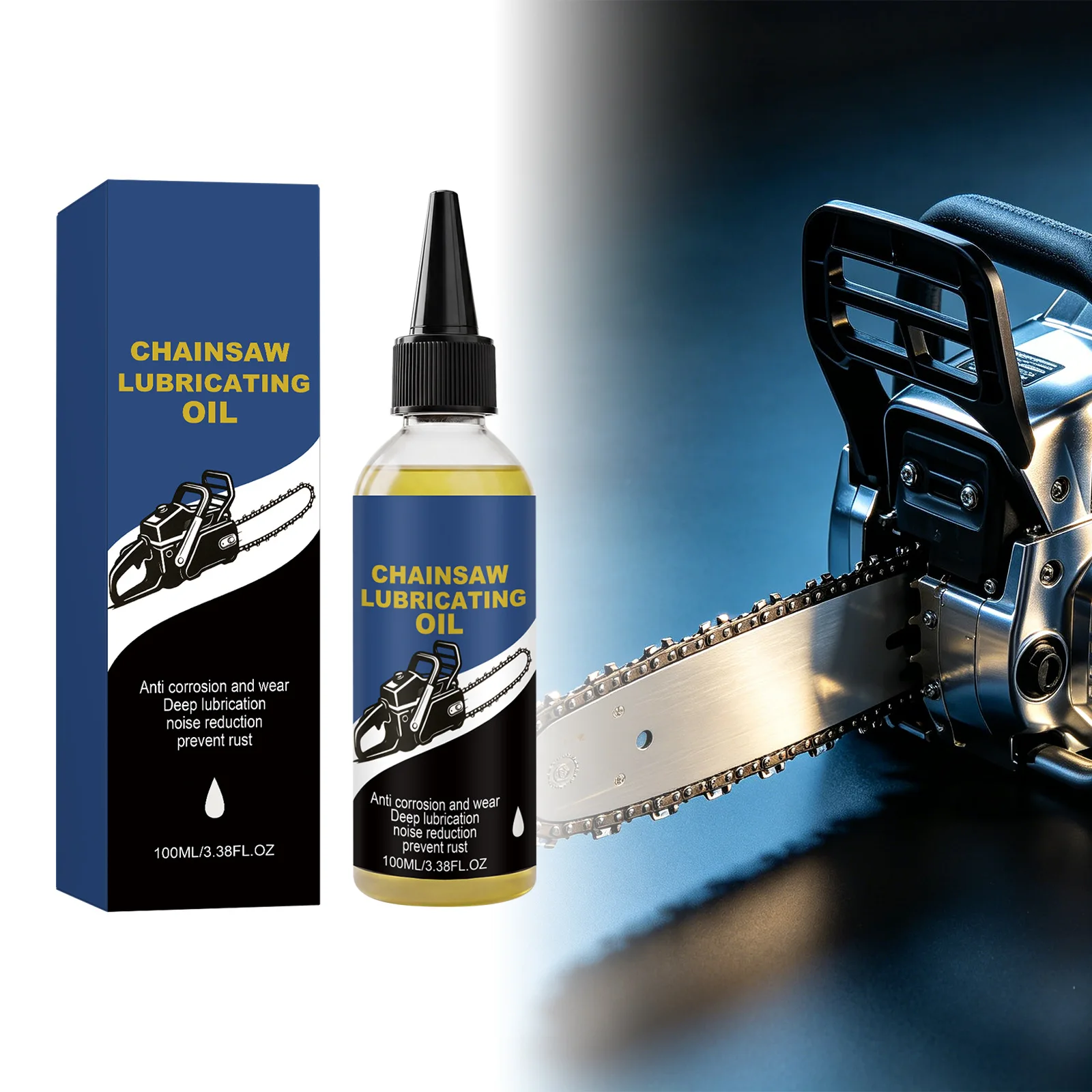 Professional Chainsaw Oil Anti-Rust Lubricant for Electric Gas Saws Maintenance Smooth Glide Woodworking Tool Care 100ml