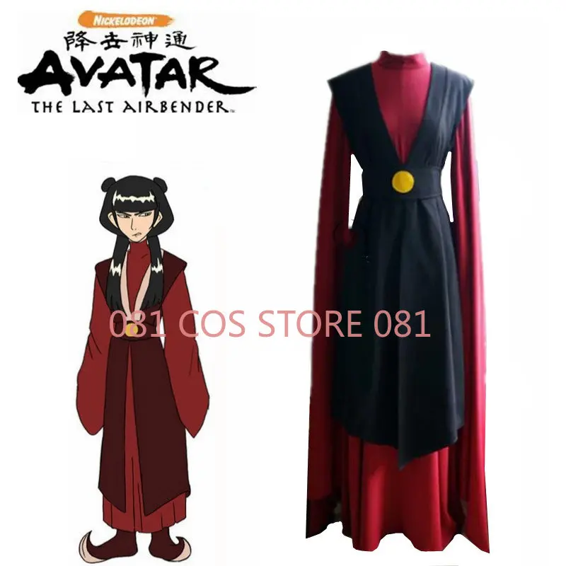 Anime Avatar l'ultimo Airbender Mai Costume Cosplay Anime uniforme su misura di qualsiasi dimensione Cos parrucca vestiti