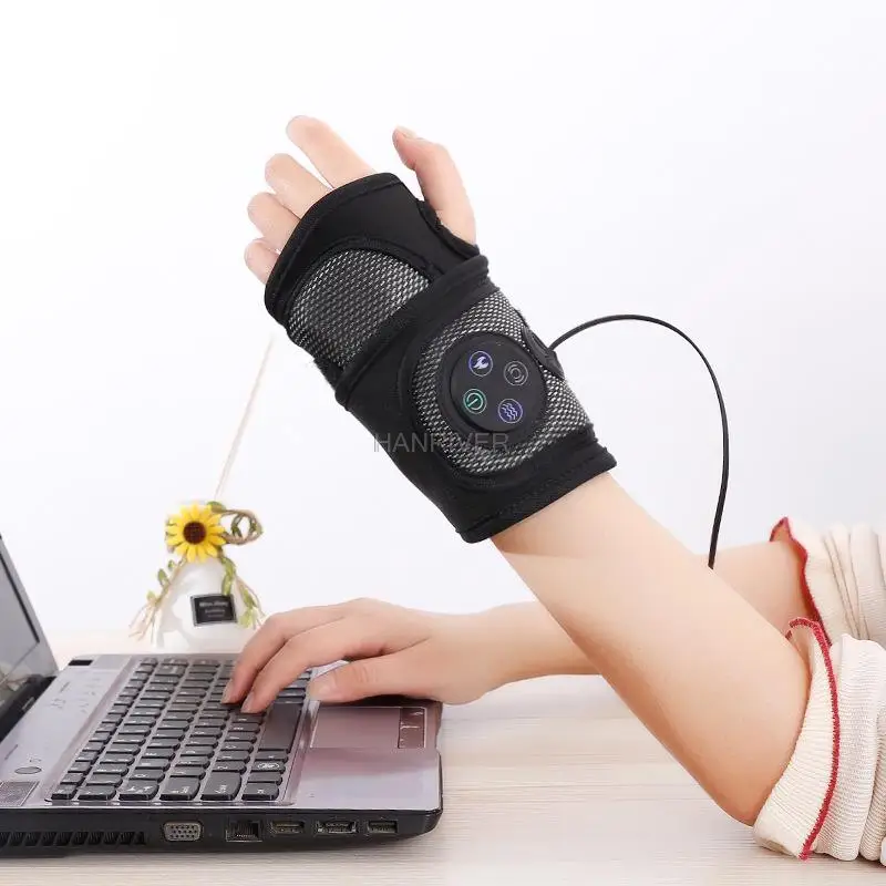 Wristbands massager airbag extrusion heating function of three vibration massager wrist joints relieve hand fields
