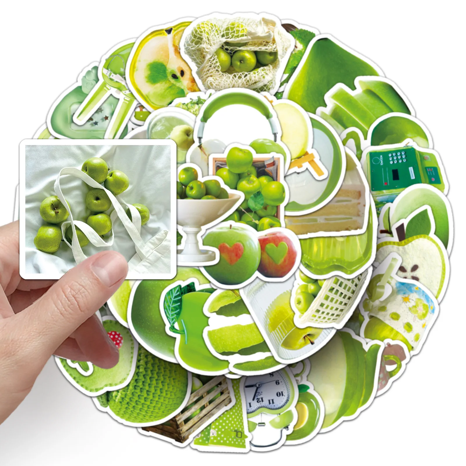 

10/50PCS Cute Green Graffiti Stickers Cartoon Fashion Exquisite Fashion for Water Cup Phone Computer Notebook Stationery Luggage