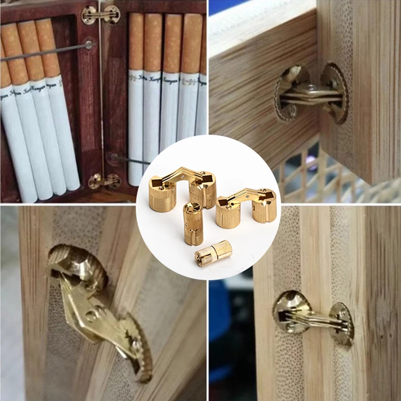 8-18 مللي متر غير مرئية كلمة واحدة المفصلي النحاس النقي أخفى المفصلي ل صندوق خشبي هدية صندوق مجوهرات إكسسوارات الأجزاء الداخلية للكمبيوتر الصغير #3