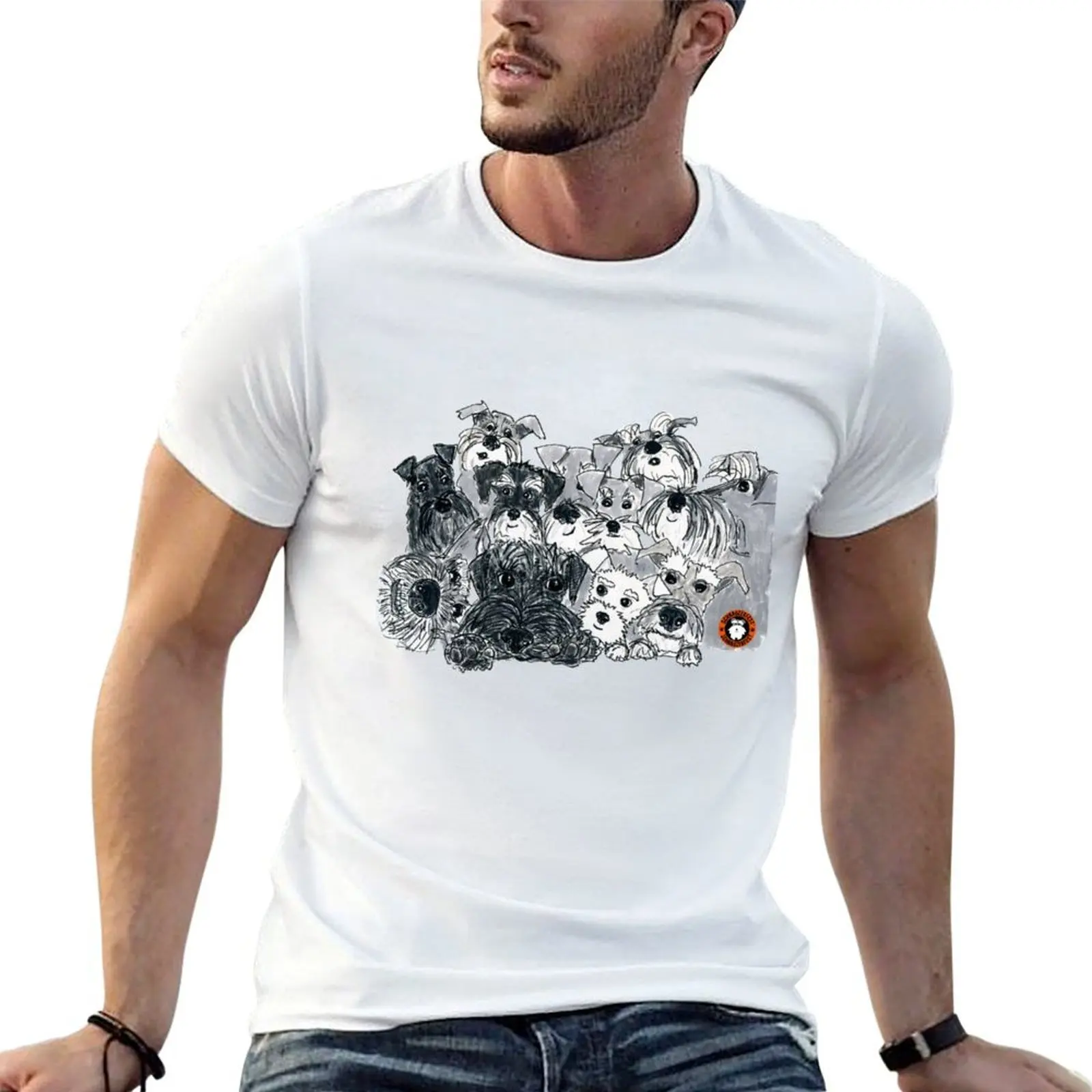 Did Somebody Say Walk cover artwork for Schnauzerfest T-Shirt cotton t shirt pack t shirts for man graphic funny T-Shirt