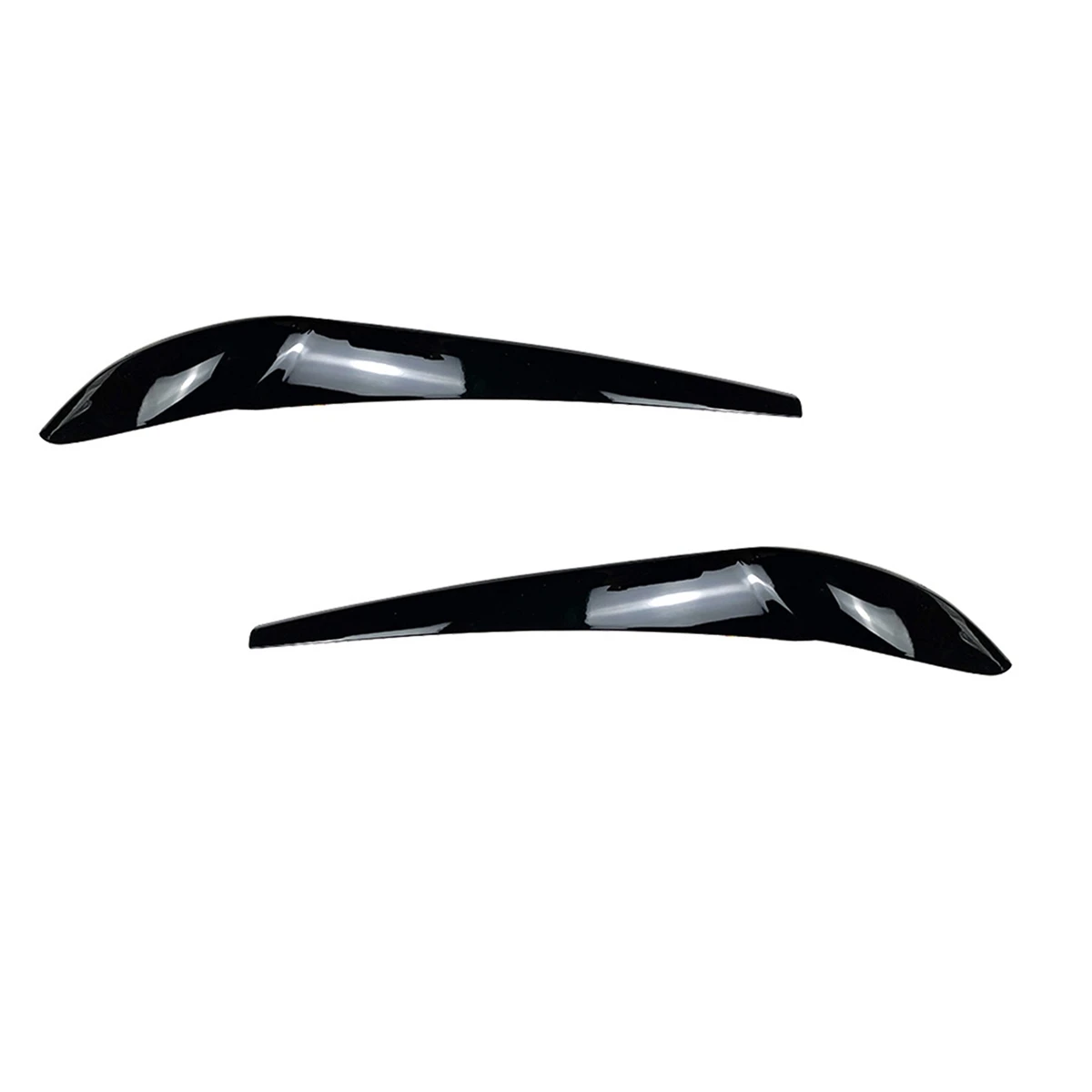 For -BMW X3 F25 X4 F26 2014-2017 Front Headlight Lamp Cover Garnish Strip Eyebrow Cover Trim Sticker Bright Black