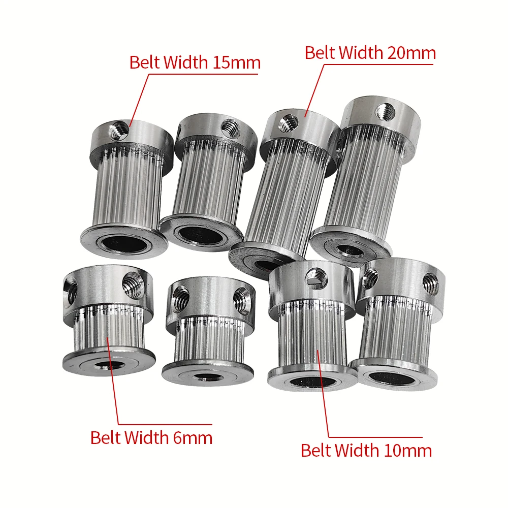 GT2 Timing Pulley 2GT 20Tooth Wheel Parts Bore 4 5 6 6.35 7 8mm for belt width 6/10/15/20mm 3D Printers Parts