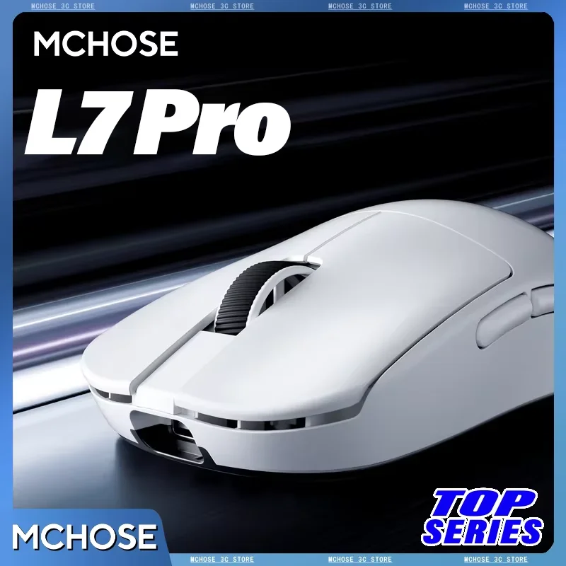 Official MCHOSE L7 Pro Wireless Gaming Mouse PAW3395 E-Sport Sensor Optical Switch TOPSPEED 8K Polling Rate 39g 250mAh Mice